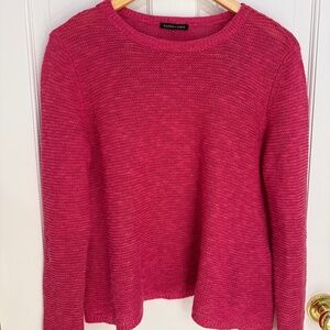 Eileen Fisher Cotton Linen Sweater, Size Med.